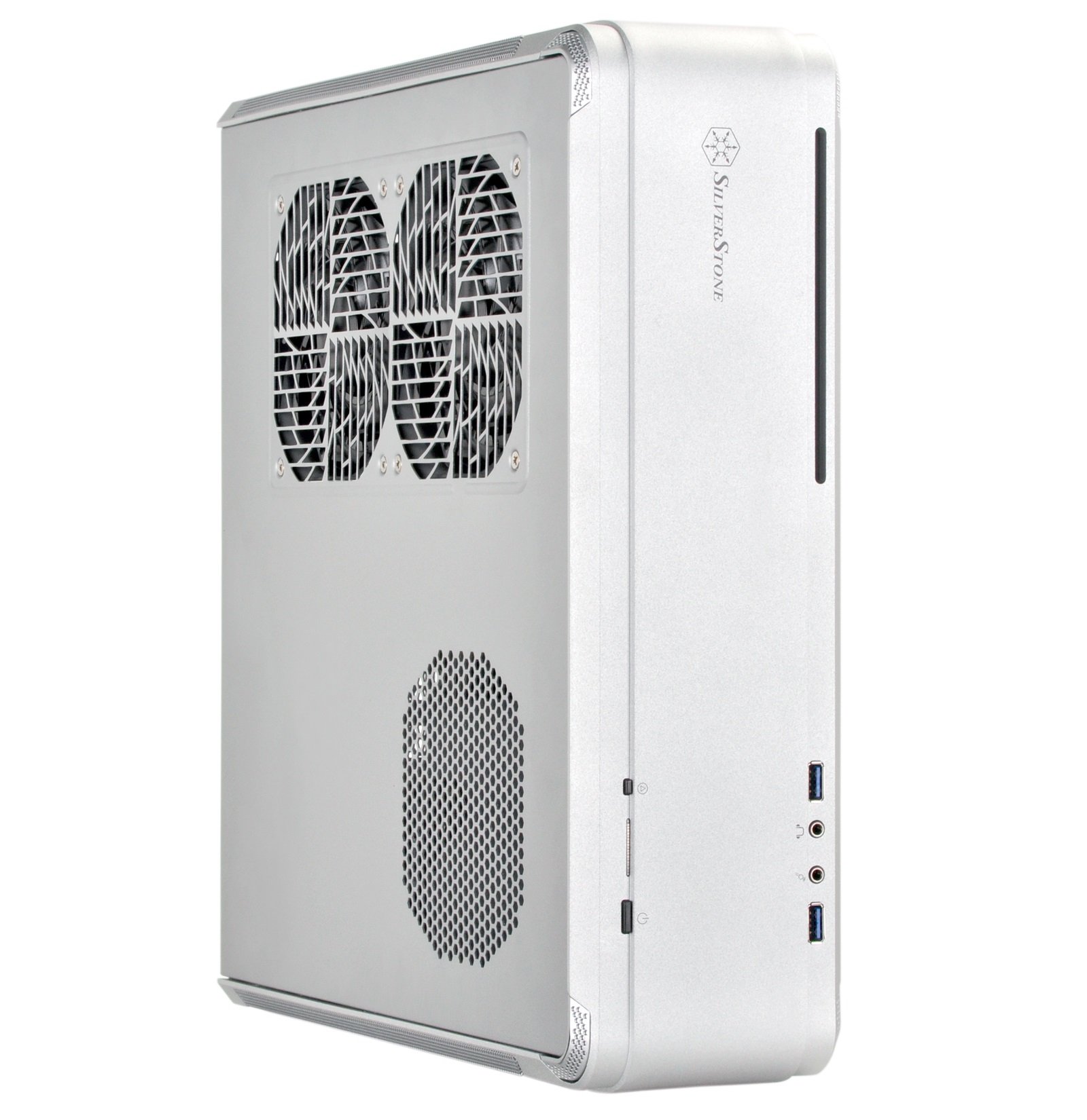SilverStone FTZ01S Aluminum Mini-ITX/DTX SFX PC Case with PCI-E Riser & Low Profile Fans - Compact Gaming & Home Theater Computer Case for Small Spaces