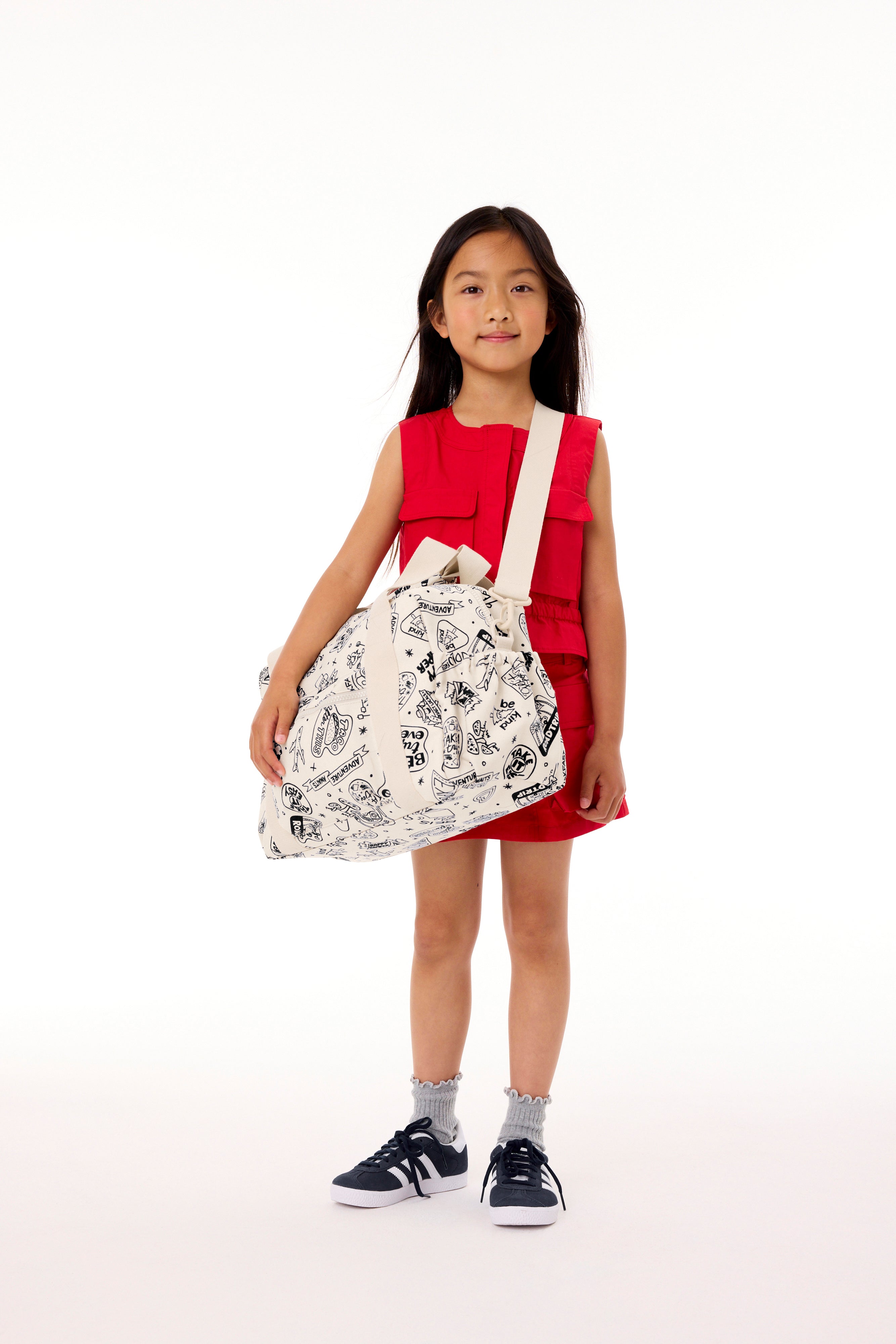 Doodle Print Kids Duffle Bag - Lightweight Travel Backpack for Boys & Girls - Perfect for School, Sports & Weekend Getaways