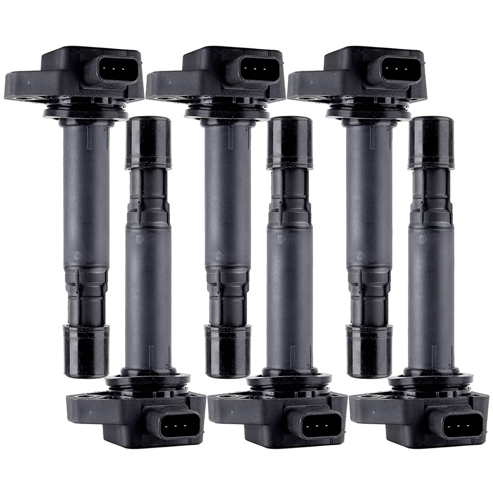 AUTOMUTO 6-Pack Ignition Coil Set - Compatible with 2000-2007 Honda Accord 3.0L V6 - Direct Replacement for OEM Part UF400 - Improves Engine Performance & Fuel Efficiency