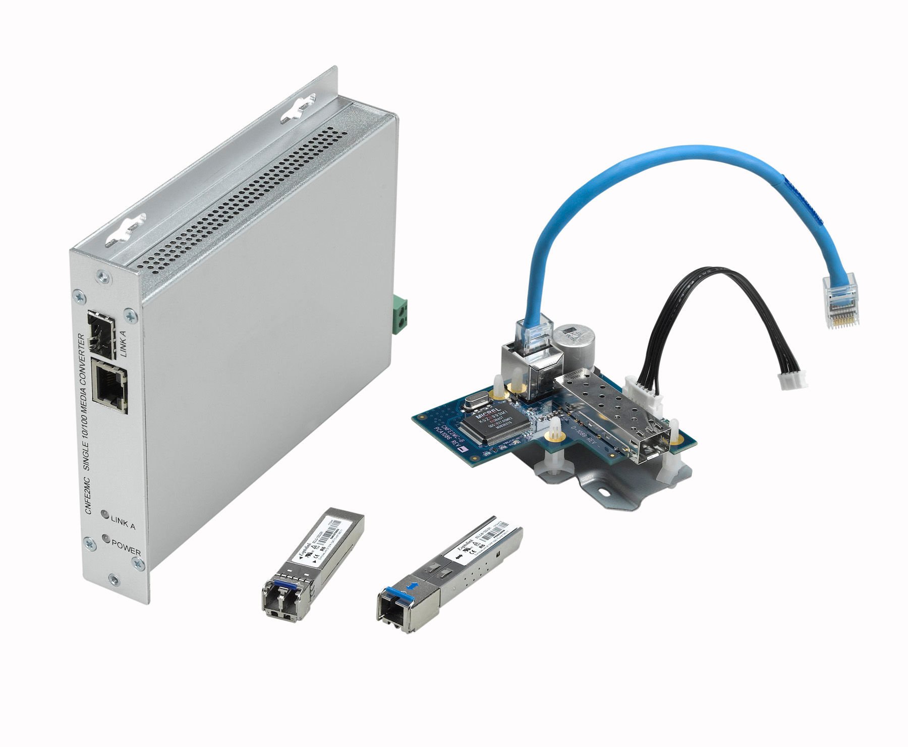 BOSCH SECURITY VIDEO CNFE2MC/IN Ethernet Fiber Optic Media Converter - High-Speed Network Converter for CCTV, Surveillance Systems & Security Cameras