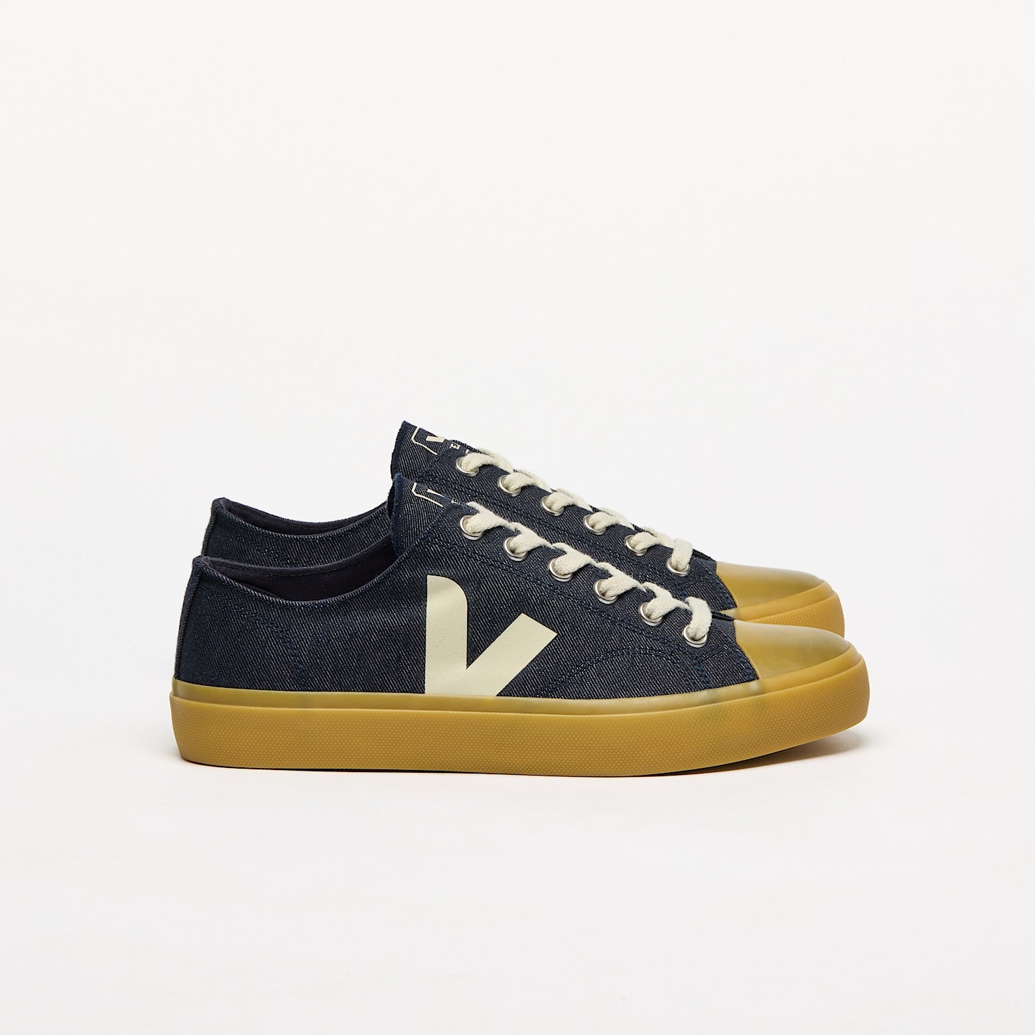 Veja Wata II Low Denim Sneakers in Blue Pierre - Sustainable Vegan Shoes for Men & Women | Perfect for Casual Wear, Street Style & Eco-Friendly Fashion