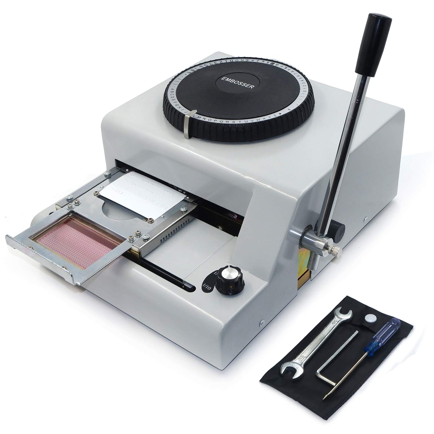 Manual Stamping Machine for PVC Letters - Personalized Card Embosser & Code Printer (Model ET-WORK001-RAW) | Perfect for DIY Crafts, Wedding Invitations, and Business Cards