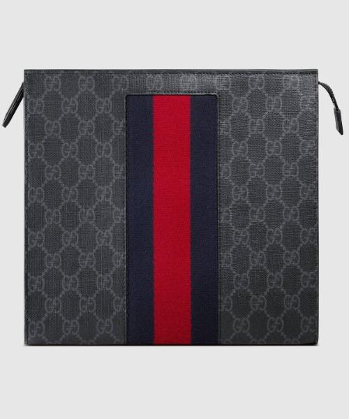 Gucci GG Supreme Black Pouch - Luxury Crossbody Bag for Women | Perfect for Parties, Travel & Everyday Use