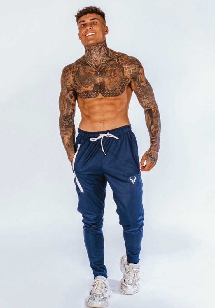Cerus Nero Navy Slim Fit Jogging Pants for Men - Lightweight Comfortable Athletic Sweatpants for Running, Gym Workouts & Lounge Wear