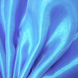 Aqua Glass Organza Fabric - Elegant Sheer Material for Wedding Decor, Bridal Gowns & DIY Craft Projects
