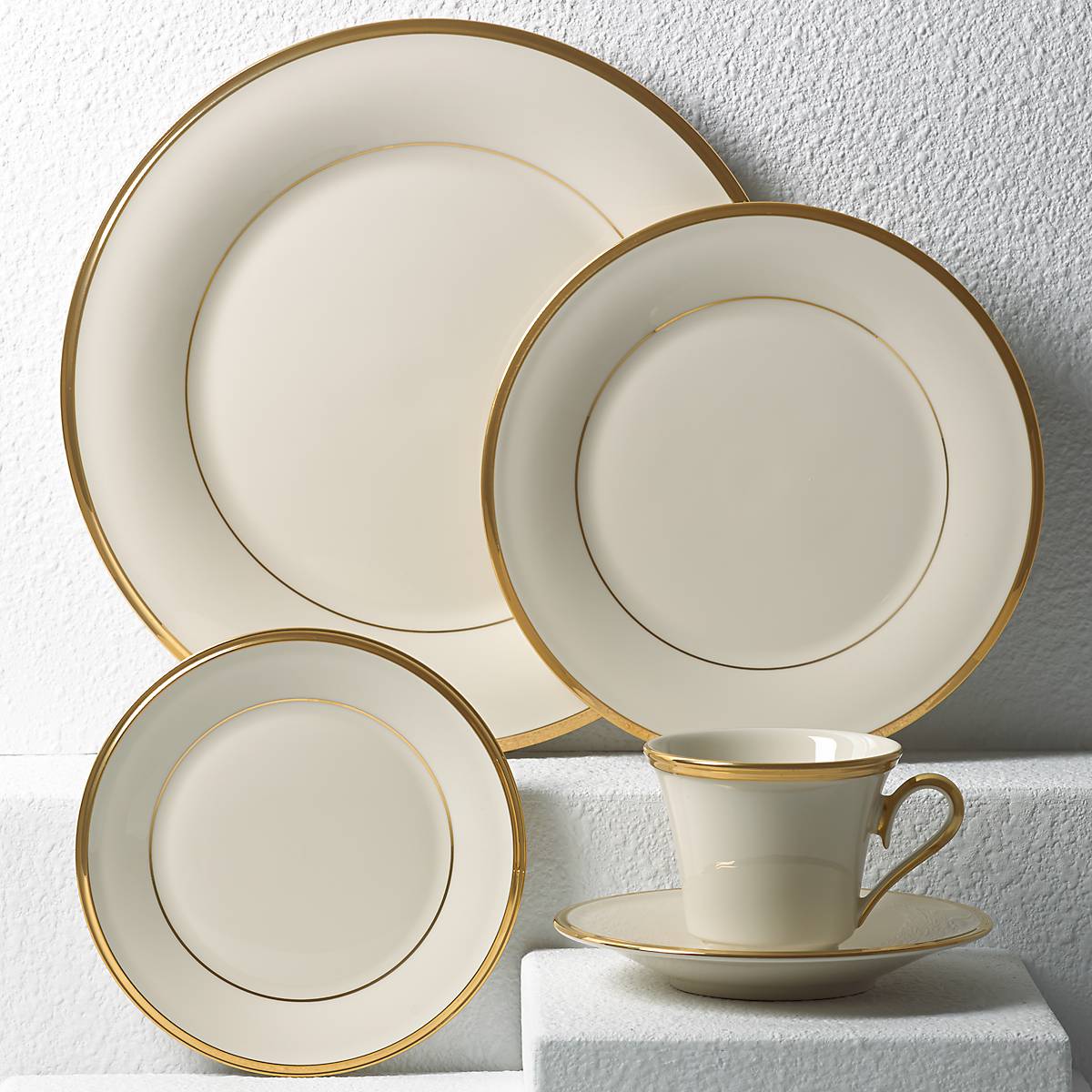 Eternal 5-Piece Dinnerware Set - Elegant Porcelain Plates, Bowls & Cups for Formal Dining, Casual Meals & Entertaining