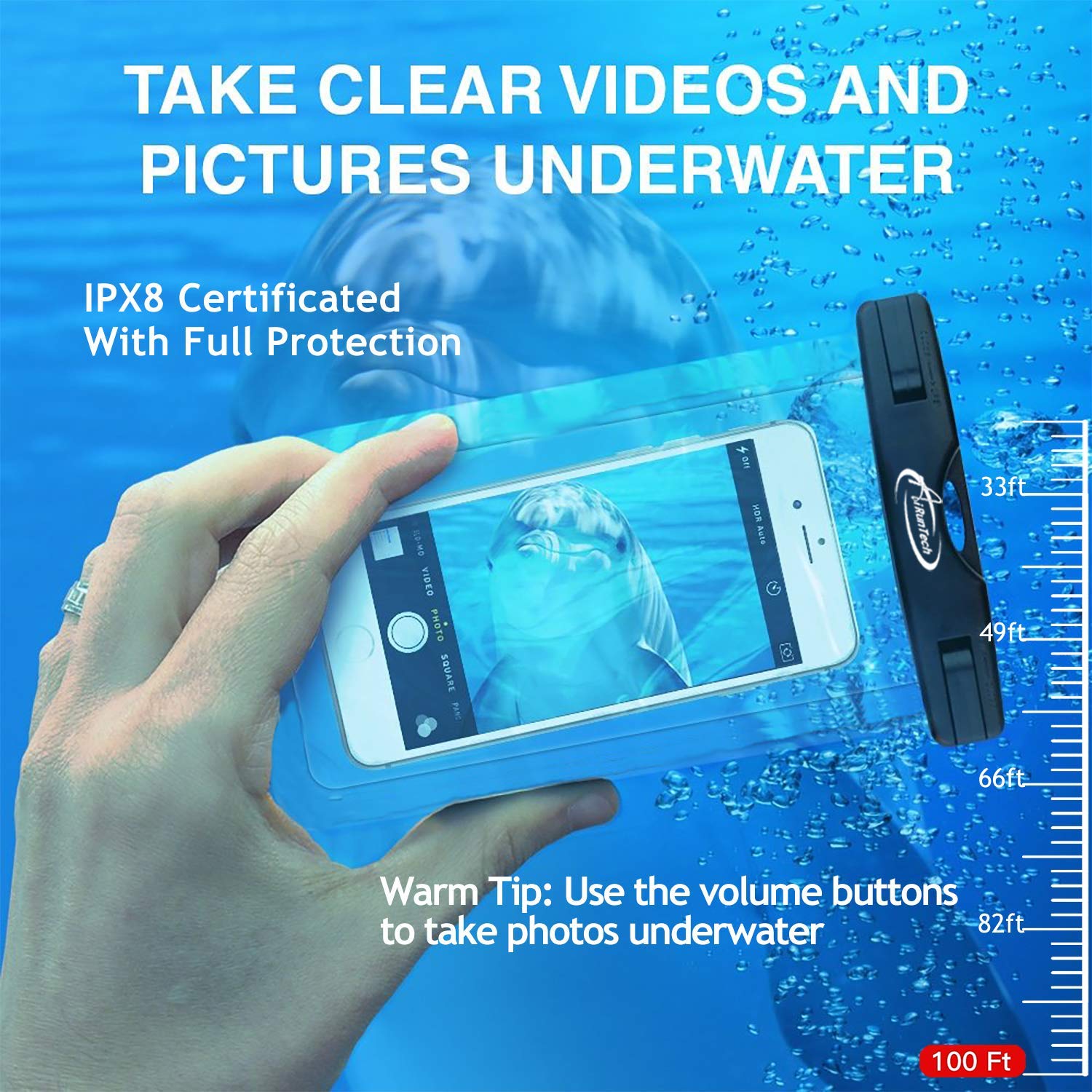 **AiRunTech Waterproof Phone Pouch - 3 Pack Dry Bag for iPhone 14/13/12 Pro Max Plus & Phones Up to 7.0