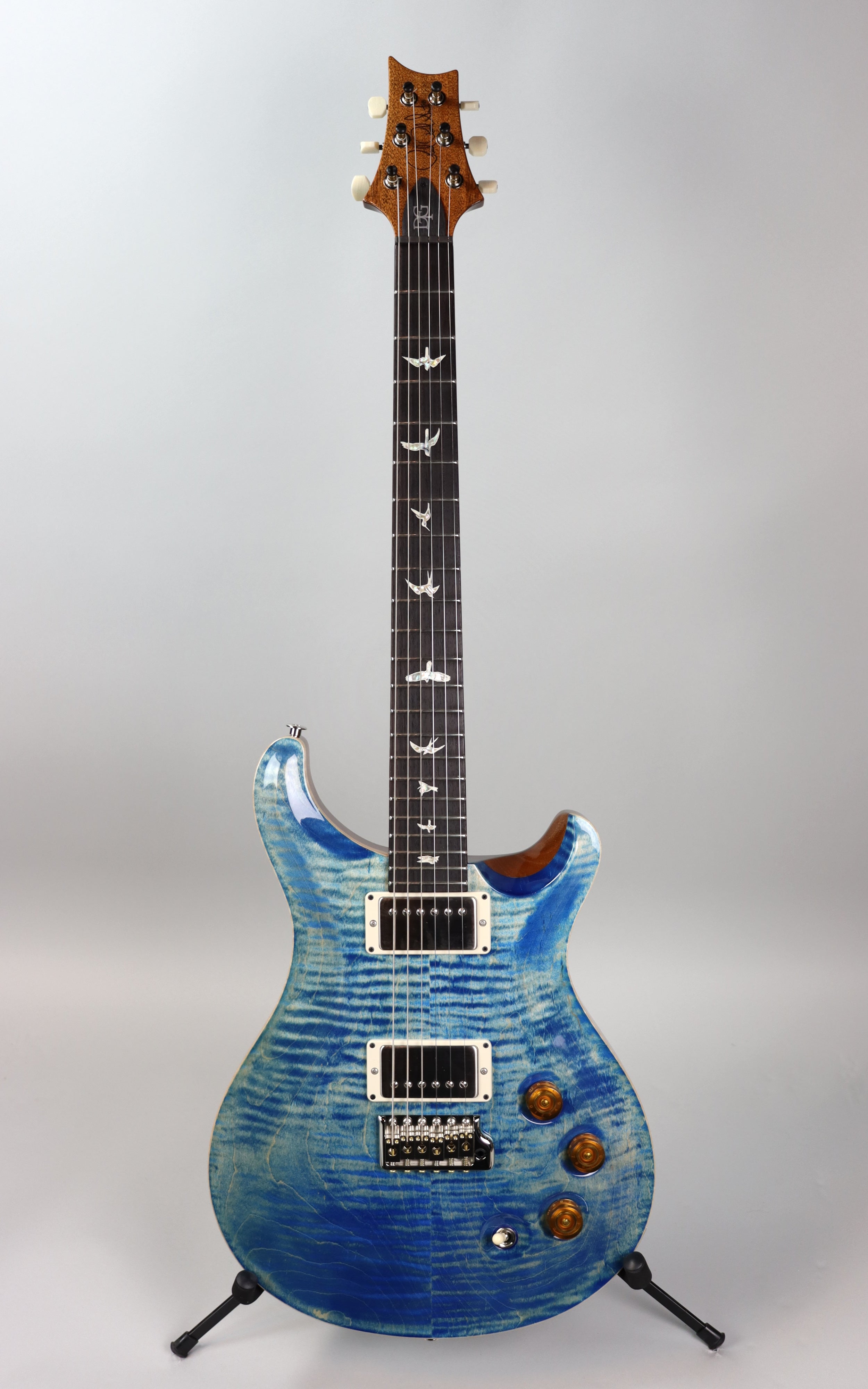 Paul Reed Smith DGT Electric Guitar with Birds Inlays in Faded Blue Jean Finish - Perfect for Rock, Blues, and Stage Performances