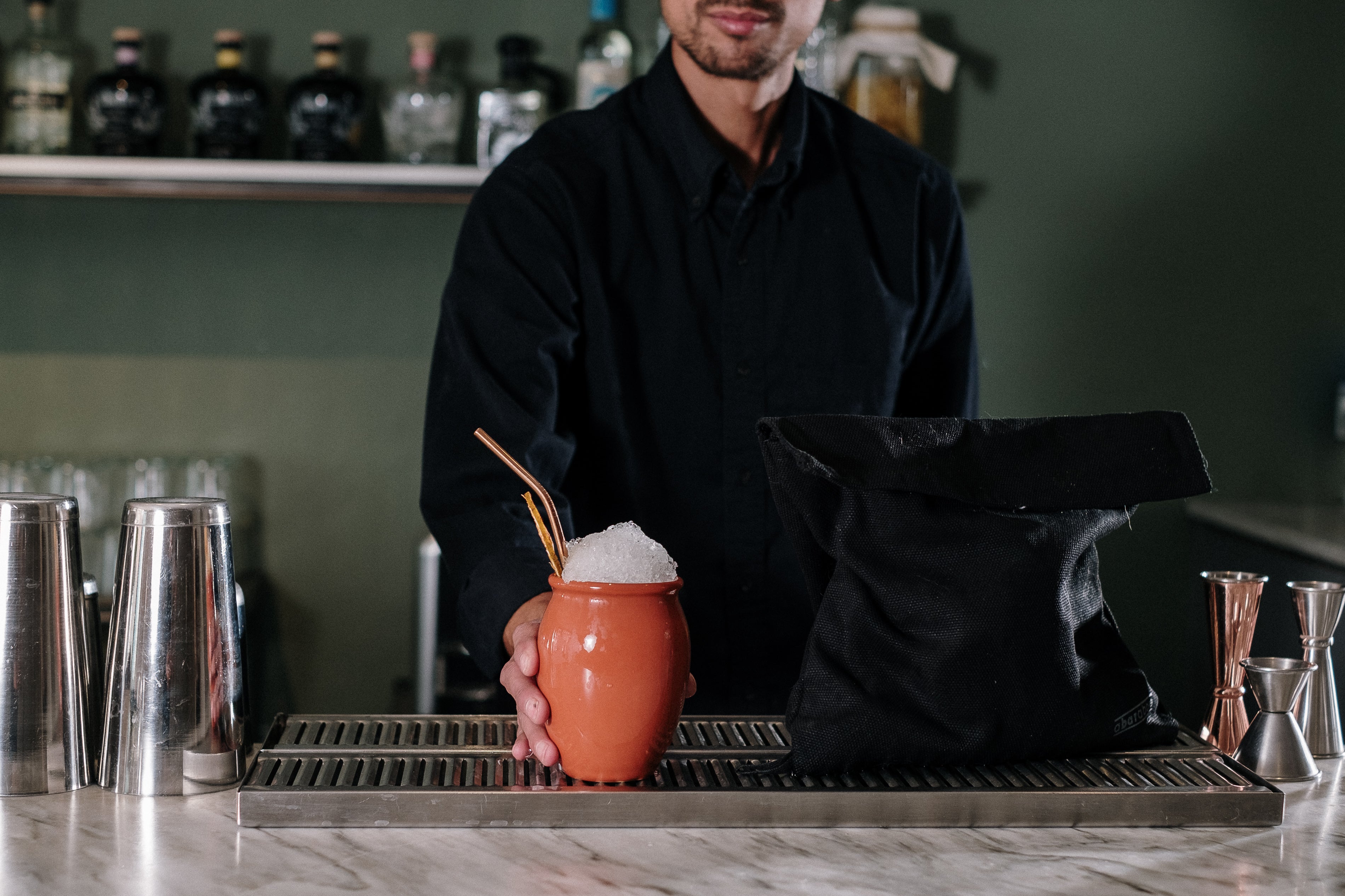 Premium Black Lewis Bag - Durable Ice Crusher for Cocktails & Bartending - Perfect for Home Bars, Parties & Mixology Enthusiasts