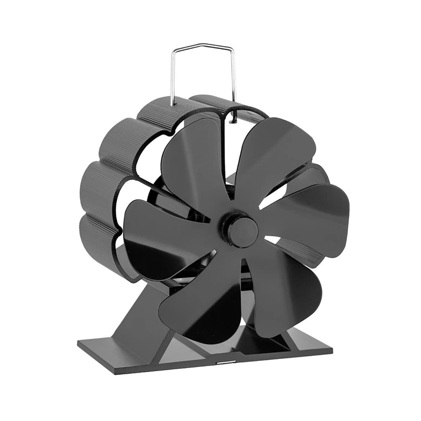 6-Blade Heat Powered Stove Fan - Silent Wood Burning Fireplace Fan for Efficient Heat Distribution | Eco-Friendly Log Burner Accessory for Home, Cabin & RV Heating