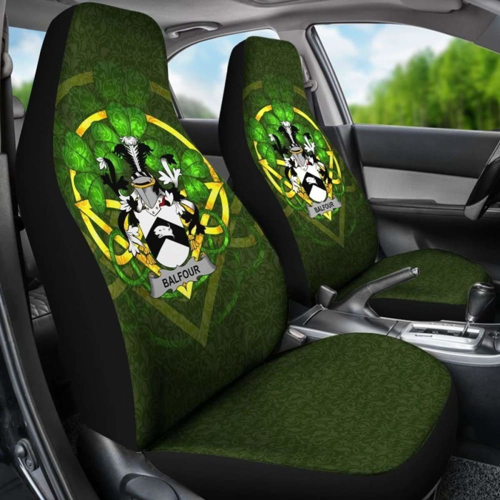 Balfour Ireland Car Seat Cover Set of 2 - Celtic Shamrock Design for Cars, SUVs & Trucks - Premium Protection & Style for Everyday Driving and Road Trips