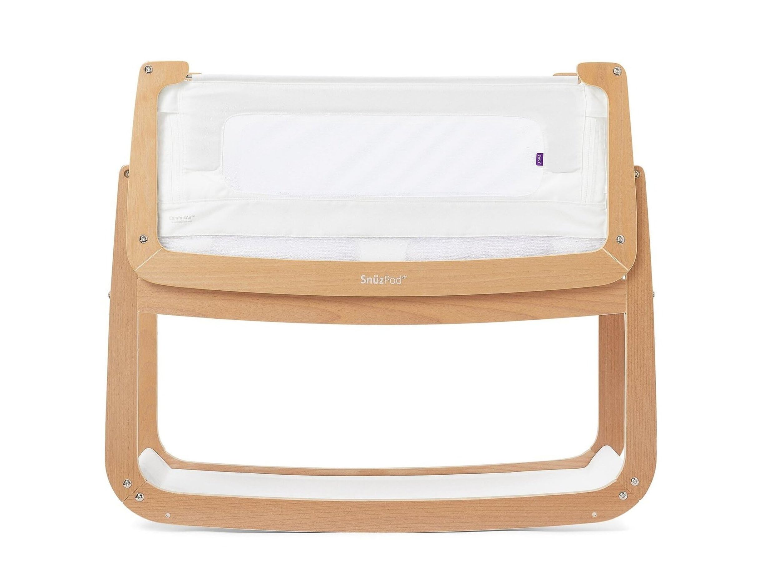 SnuzPod 4 Rocking Baby Bassinet Bedside Sleeper - Lightweight Portable Crib with 3D Breathable Mattress, 6 Height Adjustments & Comfort Incline Mode - Perfect for Nursery, Bedside Co-Sleeping & Travel