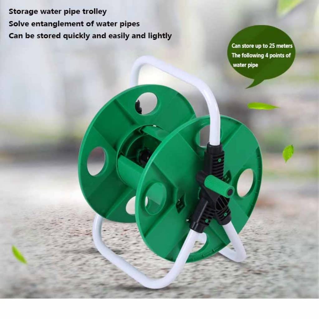 Portable Water Pipe Truck - 25 Meter Storage Capacity | Car Wash Water Gun Hose Holder | Gardening & Watering Tool | Hose Frame Reel for Outdoor Cleaning, Lawn Care & Vehicle Washing