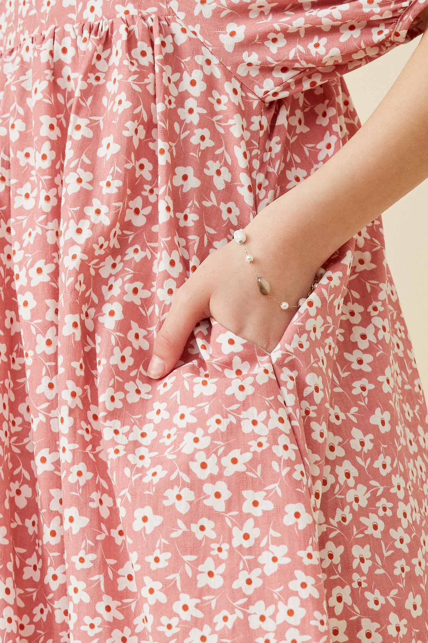 Stylish Ditsy Floral Square Neck Poplin Dress for Women - Perfect for Summer Outfits, Beach Vacations & Date Nights