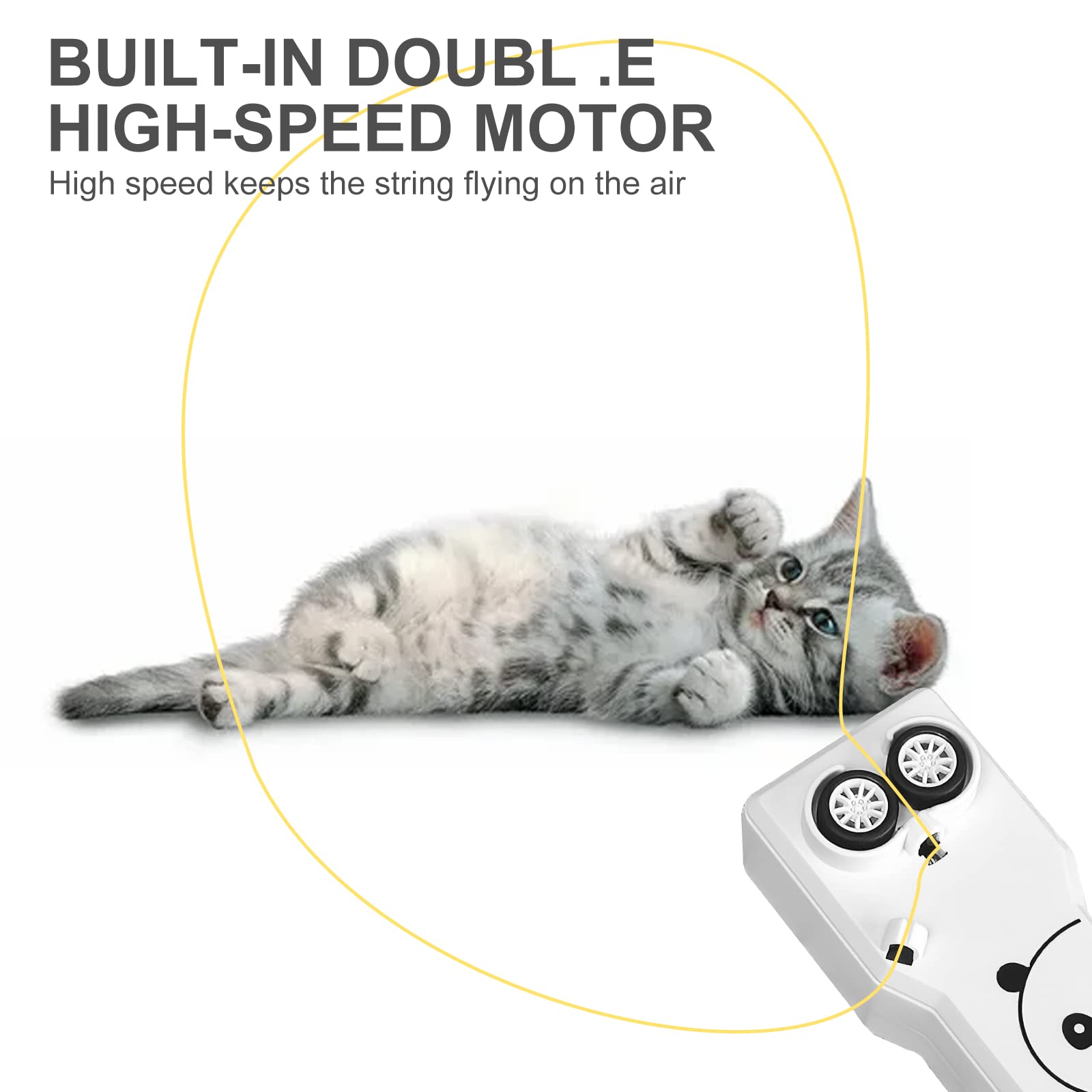 HENGBIRD Lasso String Shooter Toy - Portable Loop Lasso Launcher with Spinning Rope for Kids & Cats - Fun Outdoor Activity Game (White) | Perfect for Backyard Play, Pet Entertainment & Family Bonding Time