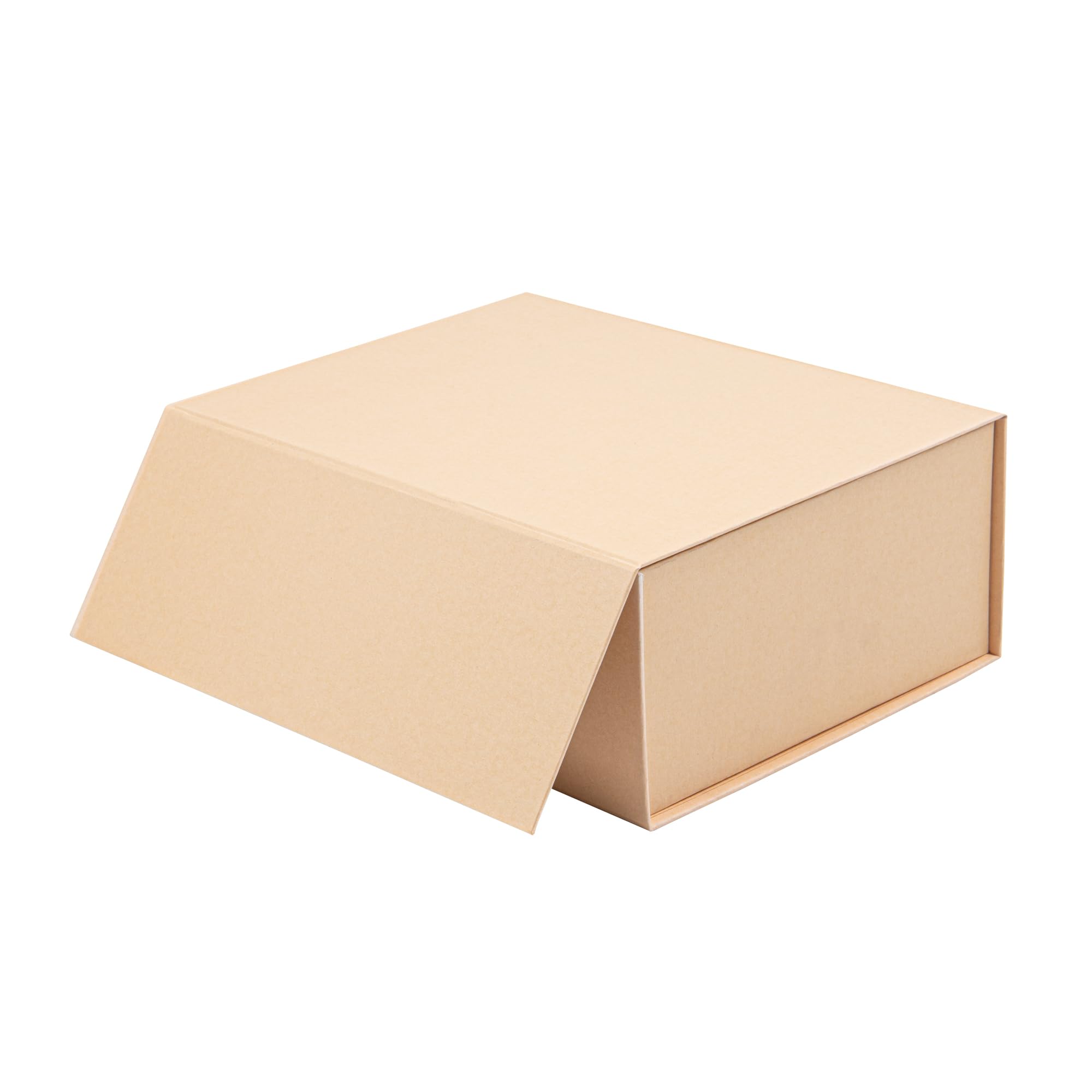 Restaurantware 10.5 x 8 x 4 Inch Magnetic Gift Boxes - Set of 10 Collapsible Kraft Paper Luxury Storage Boxes with Built-In Lid | Food Safe & Grease-Resistant | Perfect for Groomsman Gifts, Bridesmaid Proposals, Wedding Favors & Party Decorations
