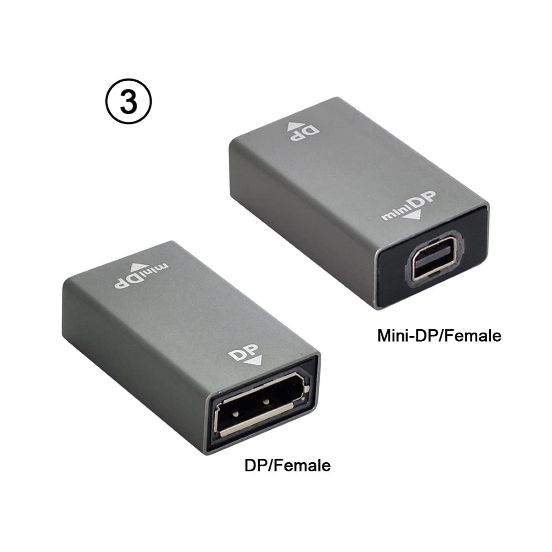 Mini DP to DP Adapter 4K 60Hz - 3pcs Set for PC Laptop TV