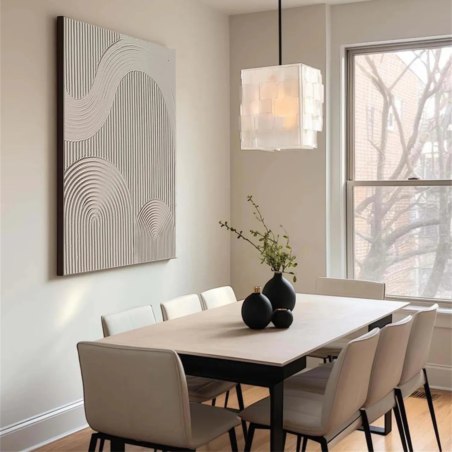 Beige & Brown Abstract Wall Art Print #BB104 - Modern Home Decor for Living Room, Bedroom & Office
