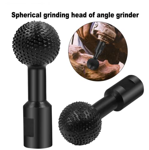 10mm Carbide Rotary Burr Bit - Spherical Steel Rotary File for Wood Carving, Polishing, Engraving & Drilling - Compatible with Angle Grinder - Perfect for DIY Crafts, Metalworking & Jewelry Making