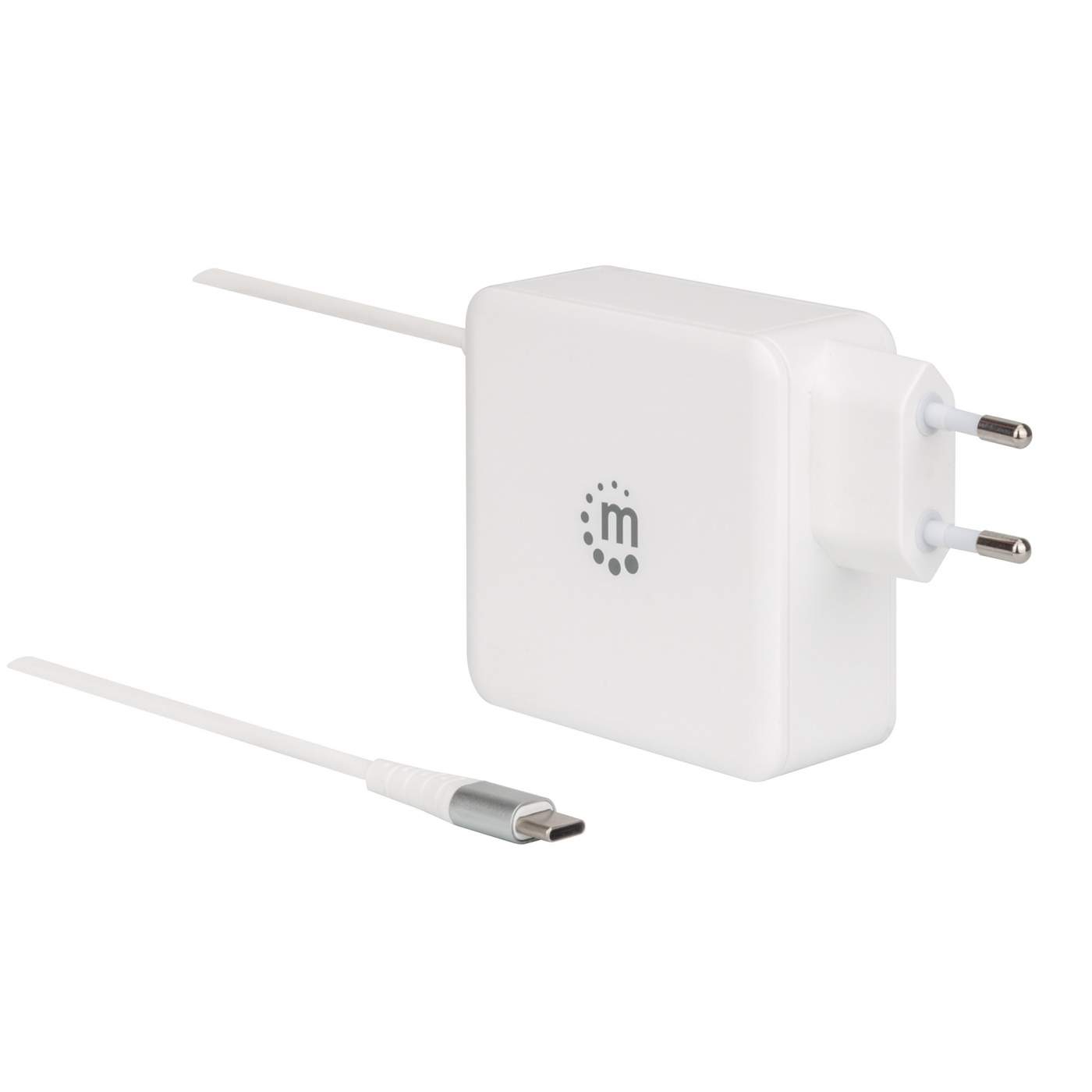 60W USB C Wall Charger with Built-in Cable - Fast Power Delivery Charger for iPhone 15, MacBook, iPad Pro & More | Home, Office, Travel Use