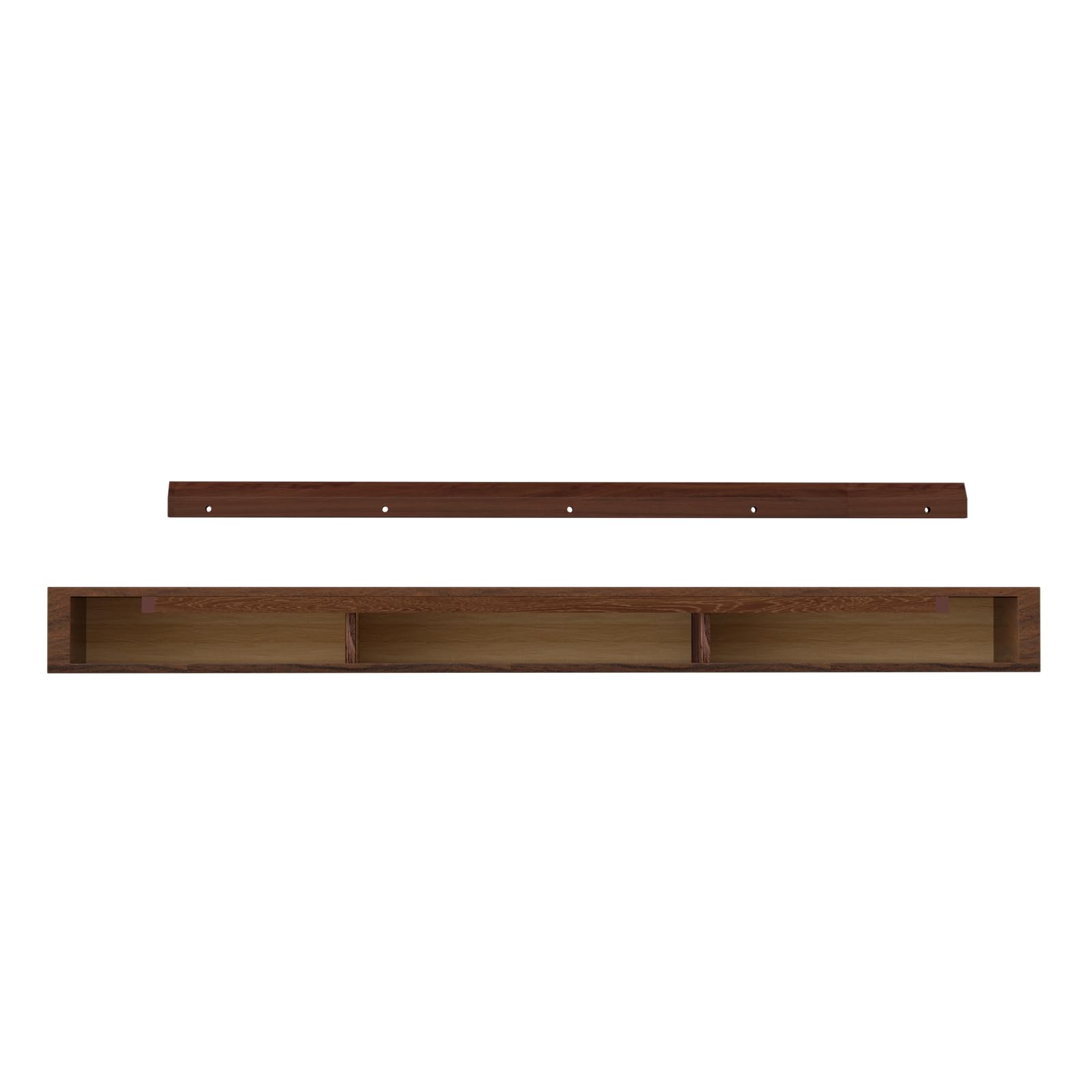 LOVMOR 72-Inch Floating Fireplace Mantel Shelf - Natural Wood Wall Mounted Mantel for Fireplace Decor, 72