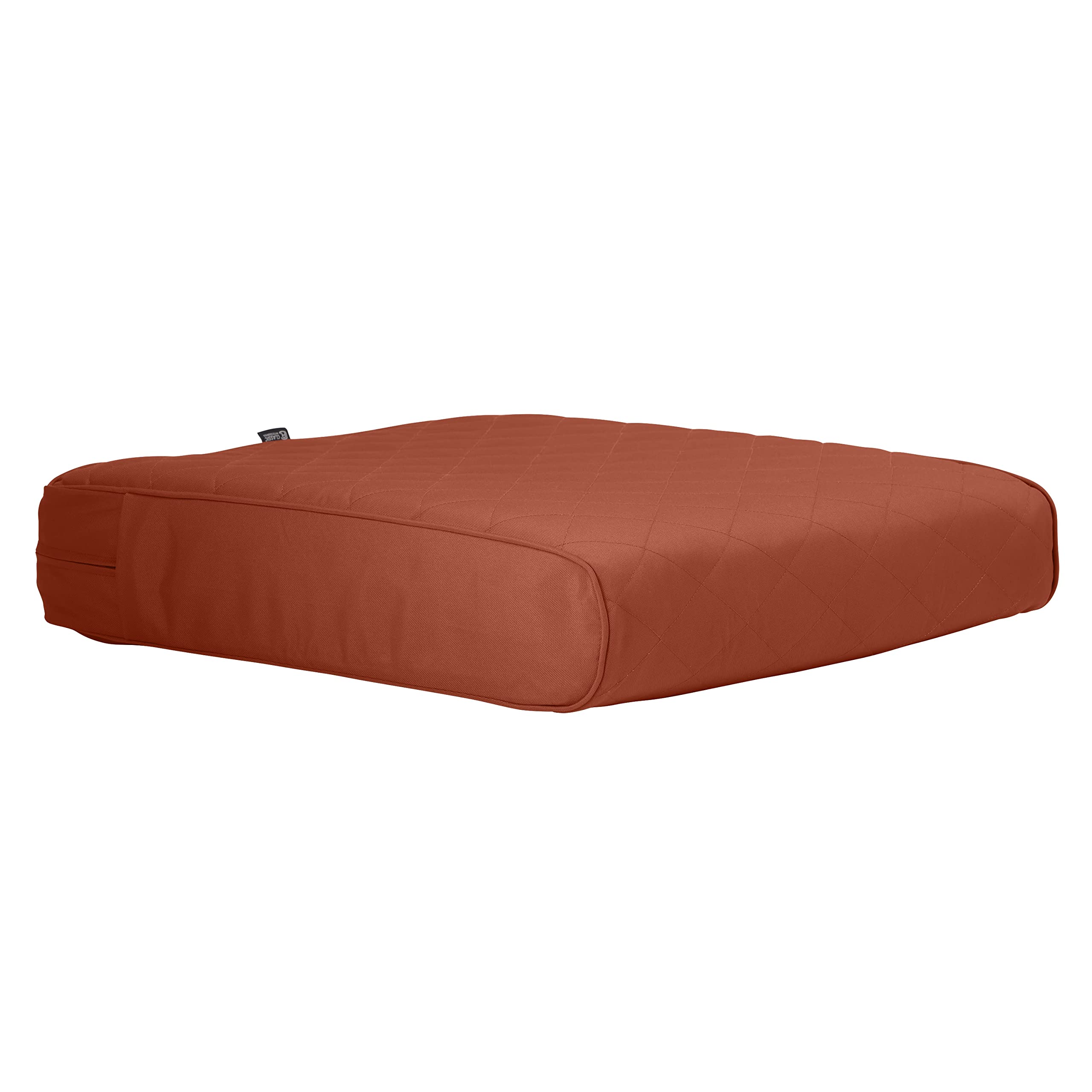 Classic Accessories Montlake Outdoor Chaise Lounge Cushion - 72 x 21 Inch FadeSafe, Water-Repellent, Quilted Spice - Perfect for Poolside, Patio, and Garden Relaxation