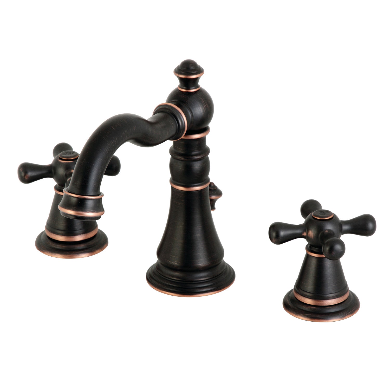 American Classic FSC1976AAX 3-Hole Widespread Bathroom Faucet with Brass Pop-Up Drain - Two Handle Deck Mount in Naples Bronze Finish for Vanity Sink and Bathroom Remodel