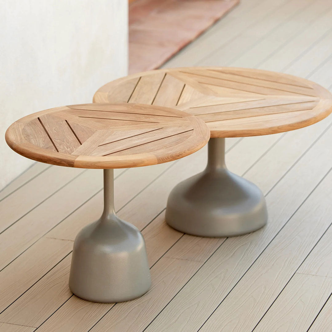 Round Coffee Table with Glossy Finish - Small Modern Accent Table for Living Room, Bedroom, or Office