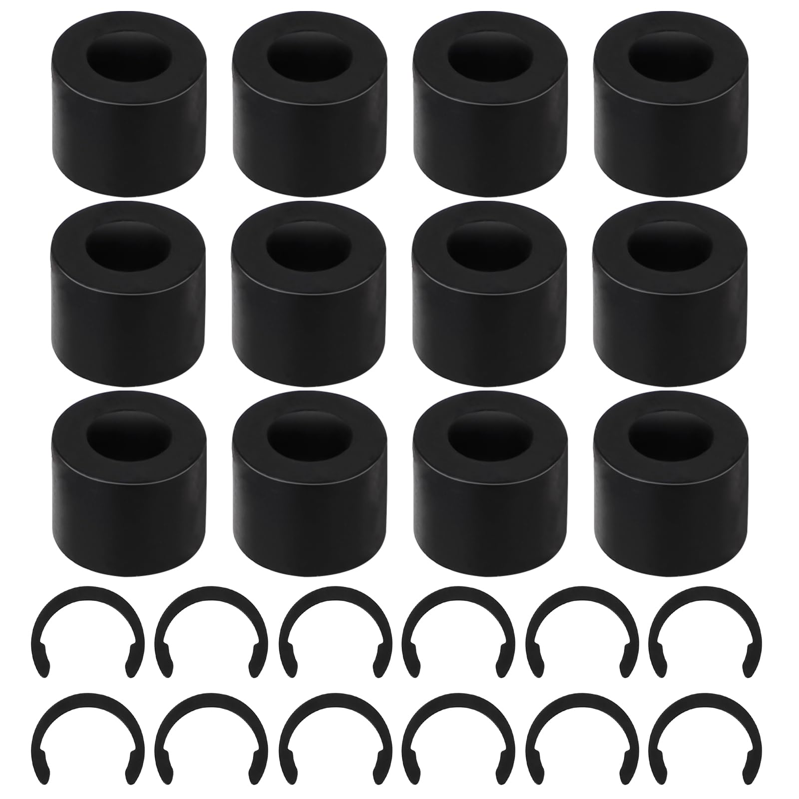 12-Piece Rubber Roller Replacement Set for Cricut Maker - Non-Slip Design with Retaining Clip Rings - Perfect for DIY Crafting, Vinyl Cutting, and Scrapbooking Projects