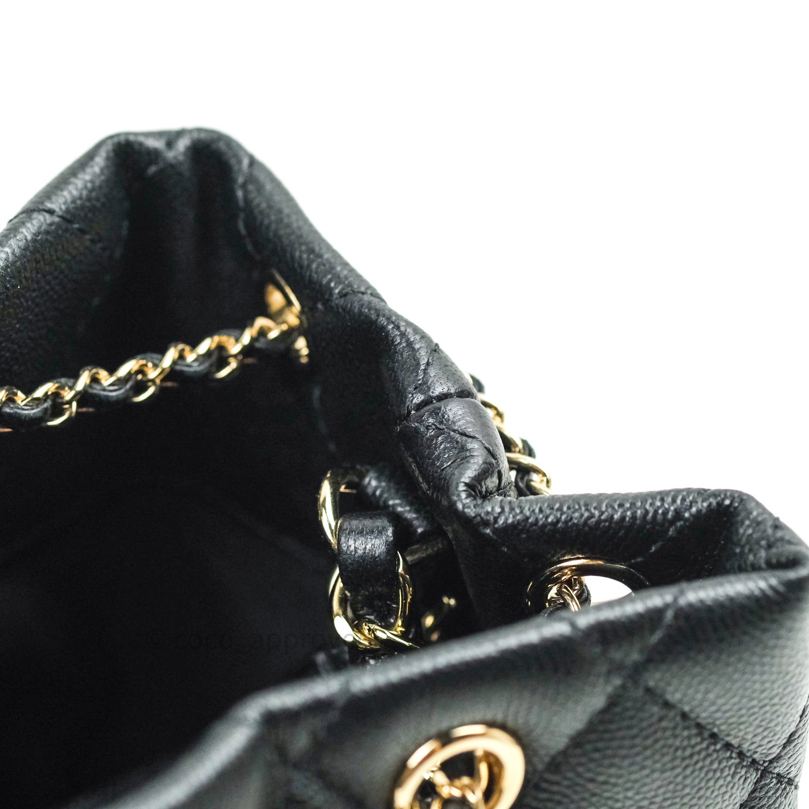 Chanel Caviar Quilted Rolled Up Bucket Drawstring Bag Black Gold Hardware - Luxury Designer Handbag for Women, Perfect for Parties, Travel & Everyday Use