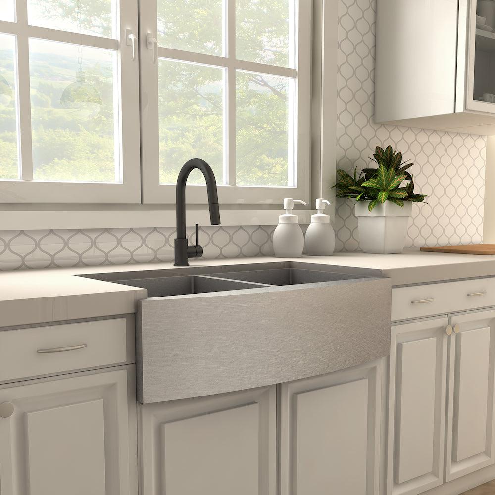 ZLINE Dante Matte Black Pull Down Single Handle Kitchen Faucet - Modern DNT KF MB Design for Sink, Dishwashing & Cooking | Perfect for Home, Restaurant & Commercial Kitchens