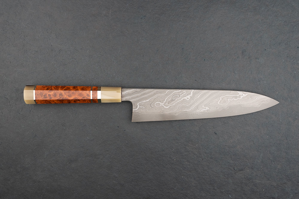 Premium Yuzan Damascus Gyuto 240mm Japanese Chef Knife - Handcrafted High-Carbon Steel Blade for Professional Chefs & Home Cooking - Perfect for Slicing, Dicing & Precision Cutting