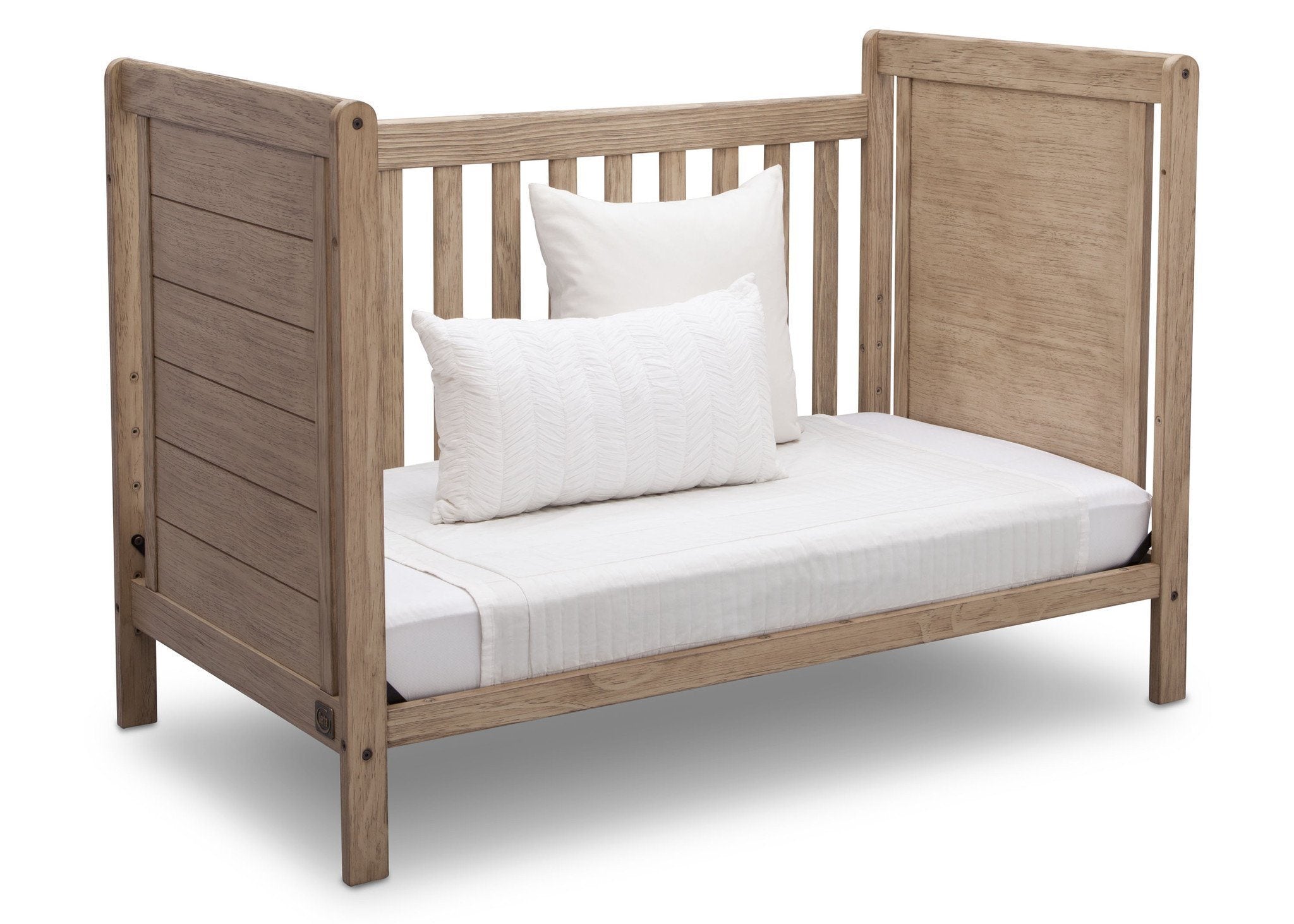 4-in-1 Convertible Baby Crib with Changing Table - White Modern Nursery Furniture for Toddlers & Newborns - Perfect for Small Spaces & Daycare Centers