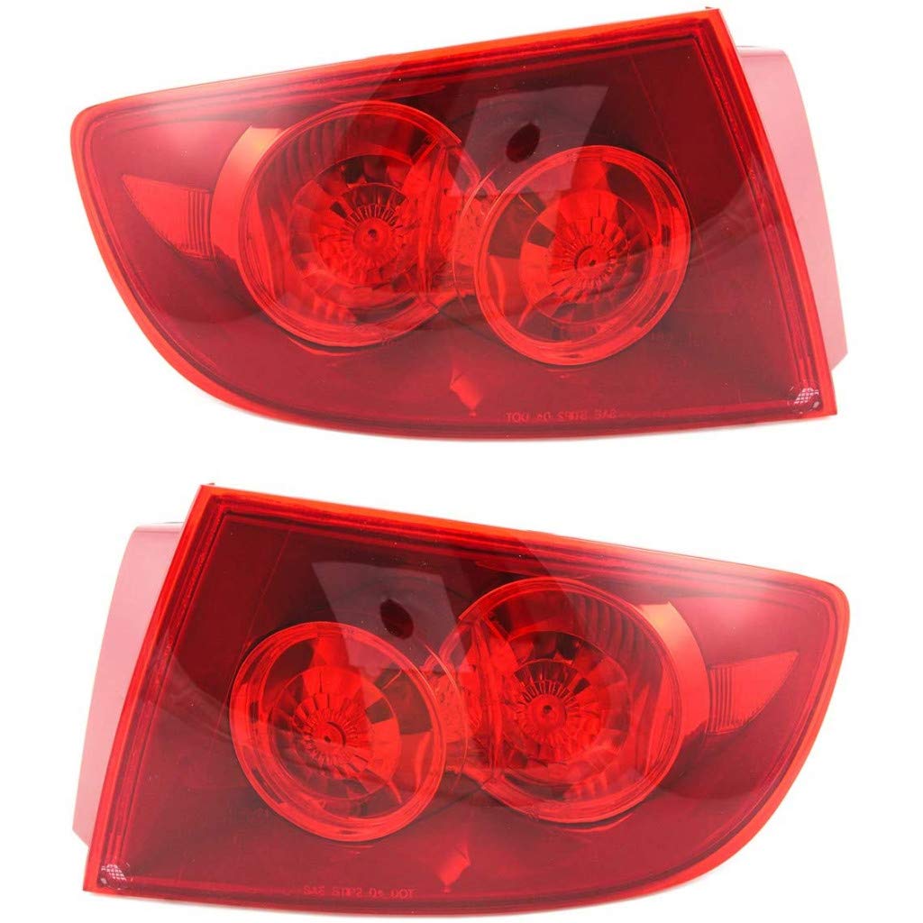KarParts360 - Pair of LED Tail Light Assemblies for 2004-2006 Mazda 3 (Driver & Passenger Side) with Bulbs - Compatible with MA2800119 MA2801119 - Perfect for Night Driving Safety and Vehicle Customization