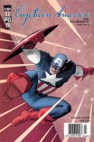 Captain America (4th Series) #11 Newsstand Edition VF Grade | Marvel Knights Comic by Jae Lee | Collectible Marvel Superhero Comic Book for Fans & Investors
