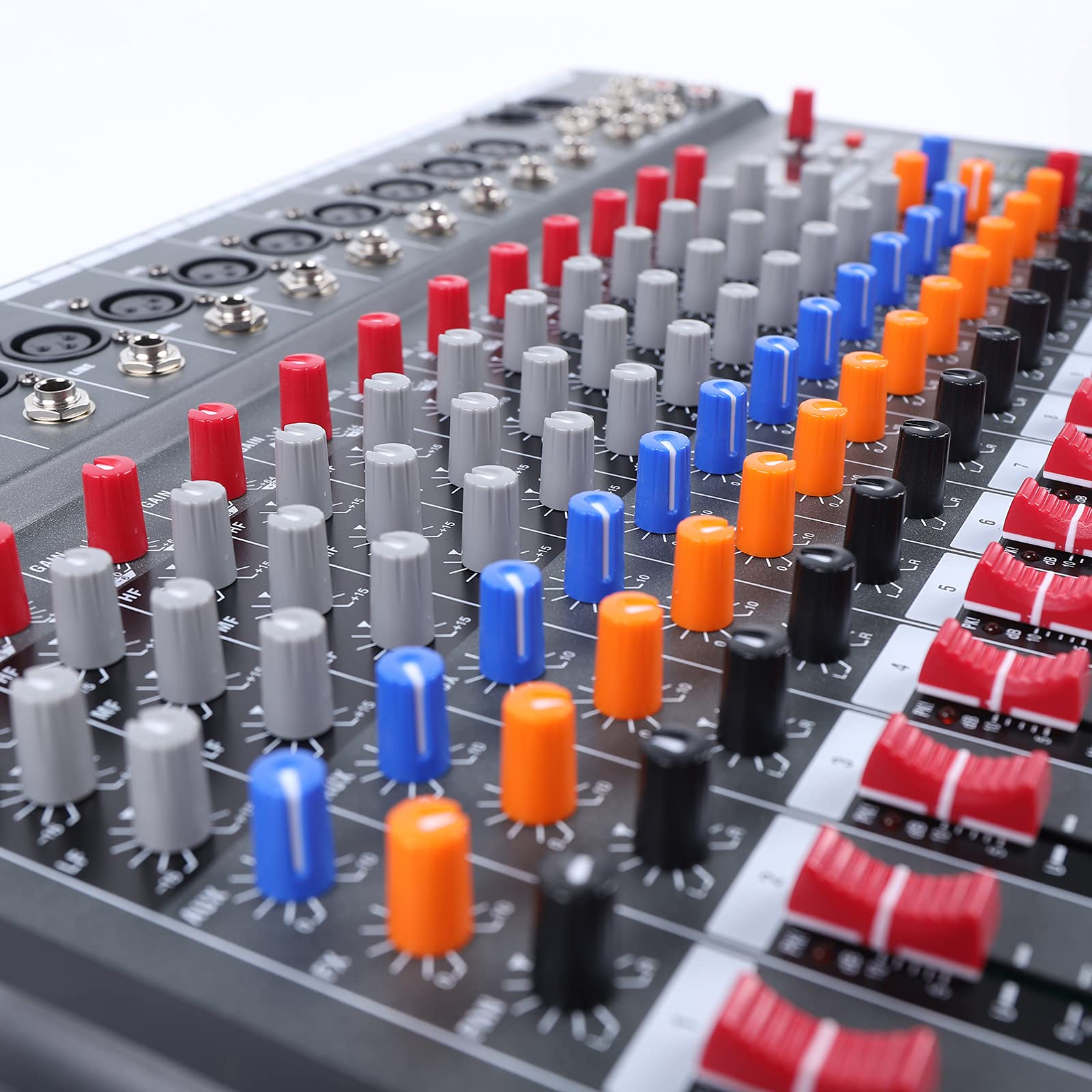 12-Channel Professional Audio Mixer with USB Interface - Powered Sound Board for Live Performances, Home Studio Recording & Podcasting | Perfect for DJs, Musicians & Content Creators
