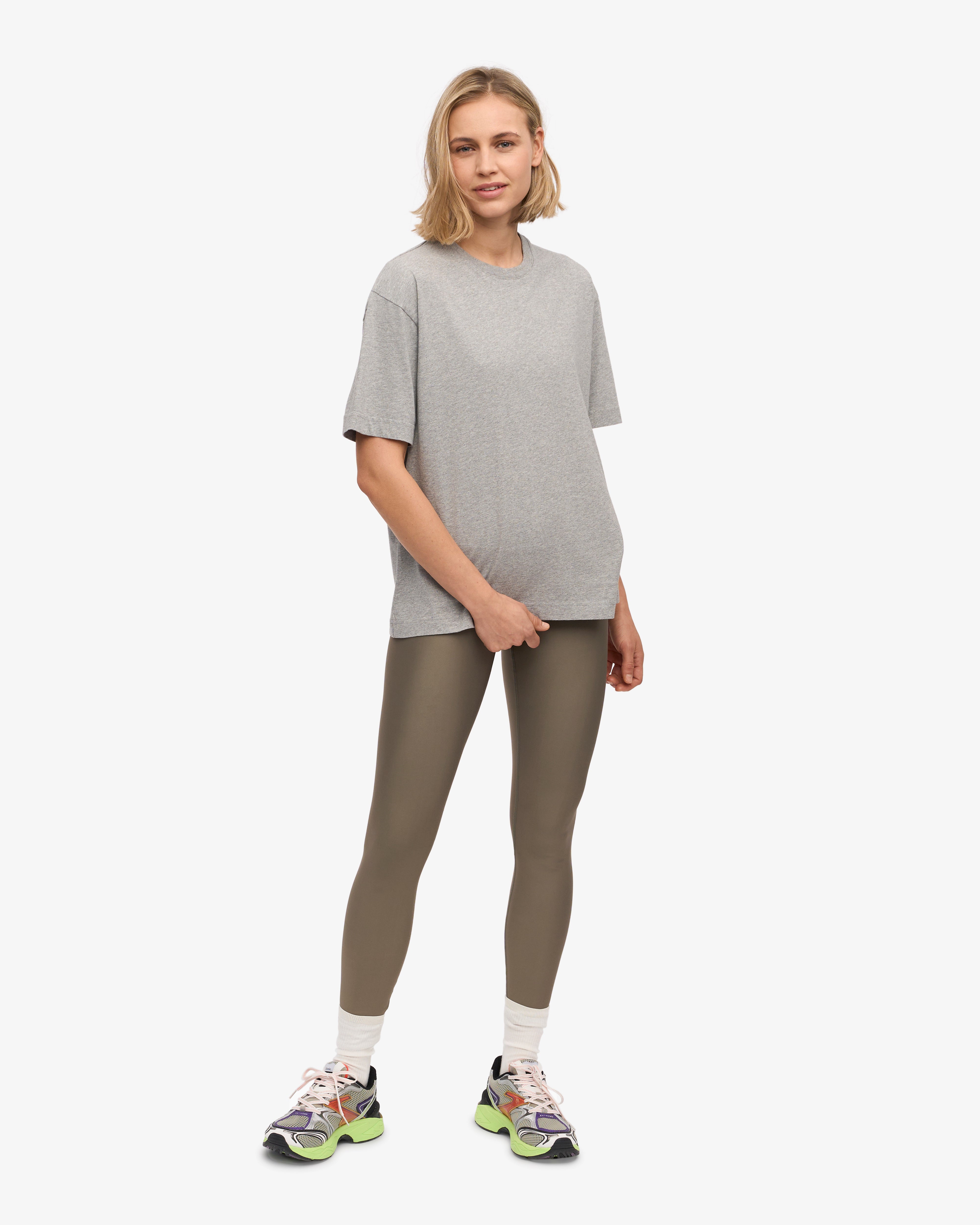 Oversized Organic Cotton T-Shirt for Women - Soft Heather Grey - Perfect for Casual Wear, Loungewear & Everyday Comfort