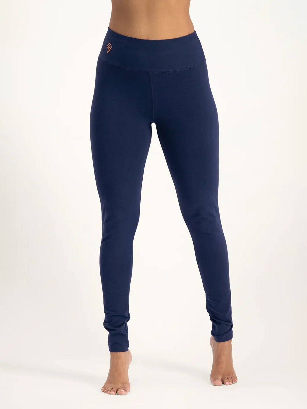 Urban Goddess Bhaktified Yoga Leggings - High Waisted Midnight Black Workout Pants for Women | Perfect for Yoga, Gym & Lounge Wear