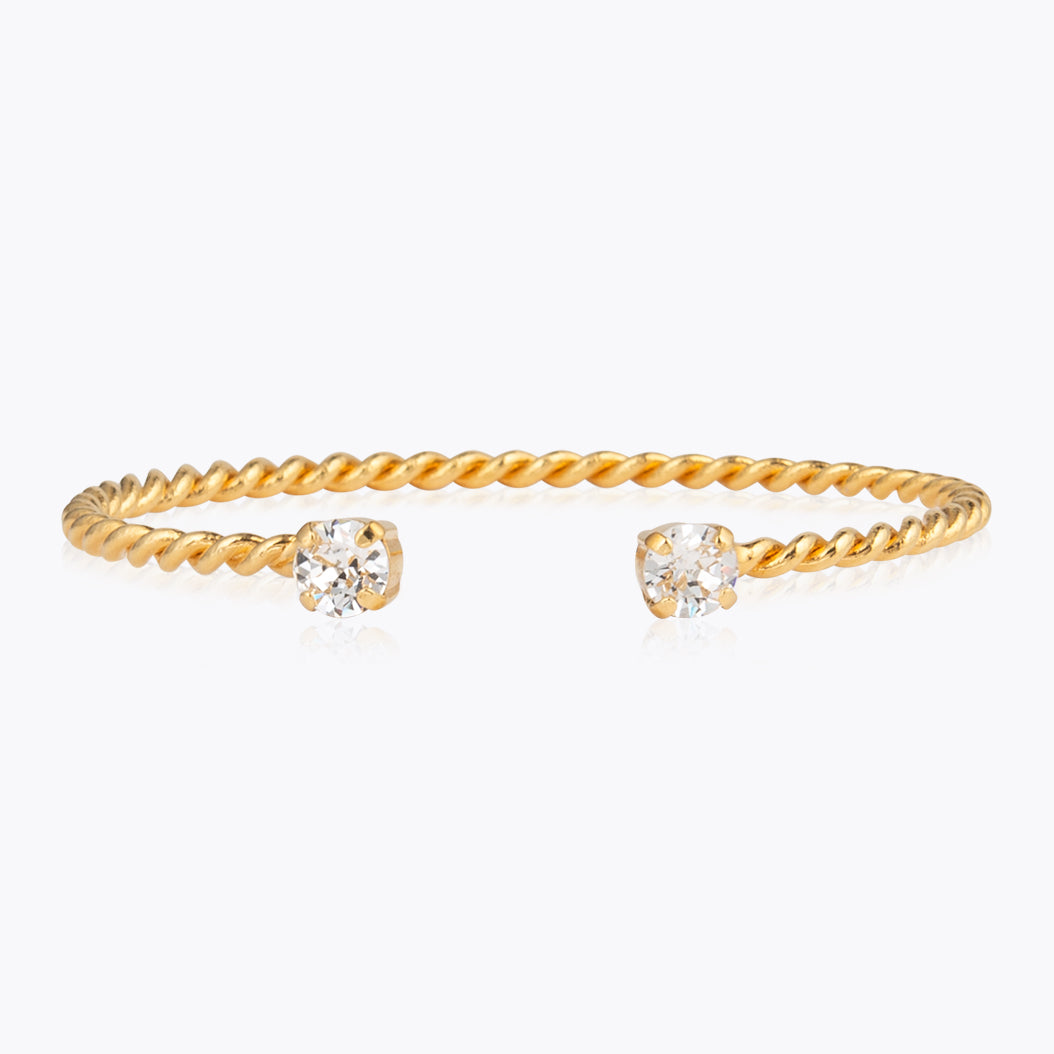 Elegant Mini Twisted Crystal Bracelet for Women - Dainty Adjustable Boho Chic Jewelry Gift for Her | Perfect for Parties, Weddings & Everyday Wear