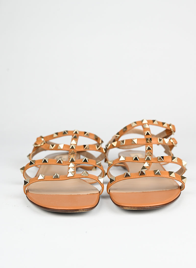 Valentino Beige Leather Gladiator Sandals Size 40 - Stylish & Comfortable for Summer Outings, Beach Trips & Casual Wear