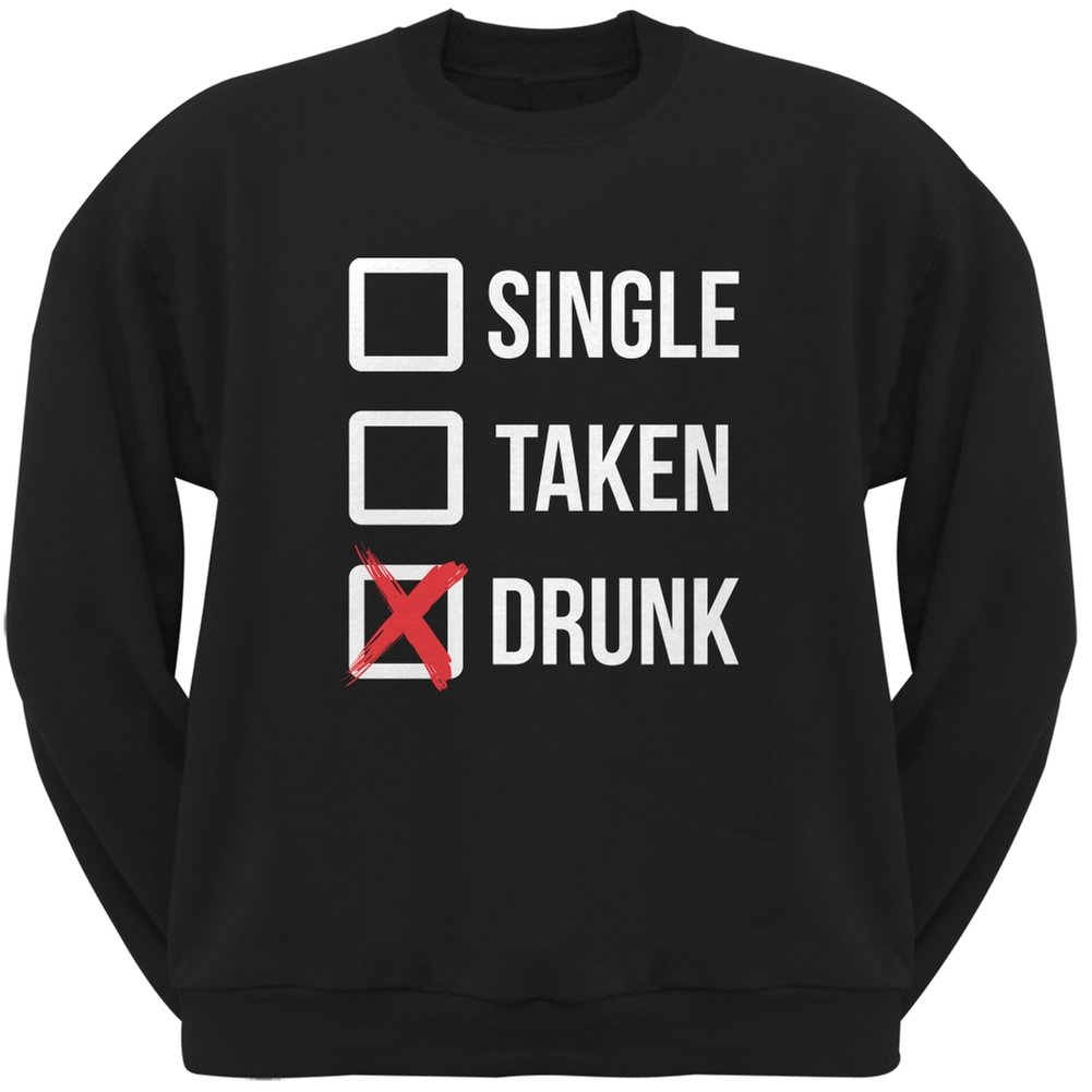 Old Glory St. Patrick's Day Funny Drunk Single Black Adult Sweatshirt - Perfect for Irish Pub Crawls & St. Paddy's Day Parties