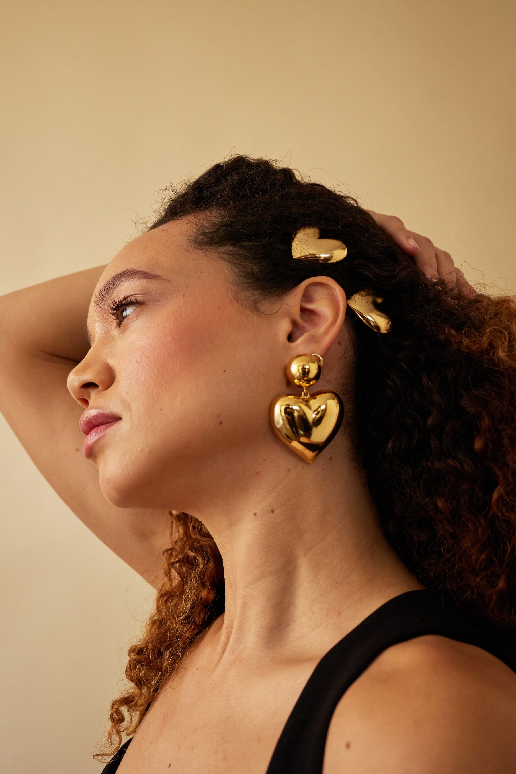 Gigi Heart Earrings for Women - Dainty Gold/Silver Heart Stud Earrings - Perfect for Valentine's Day, Anniversary & Everyday Wear