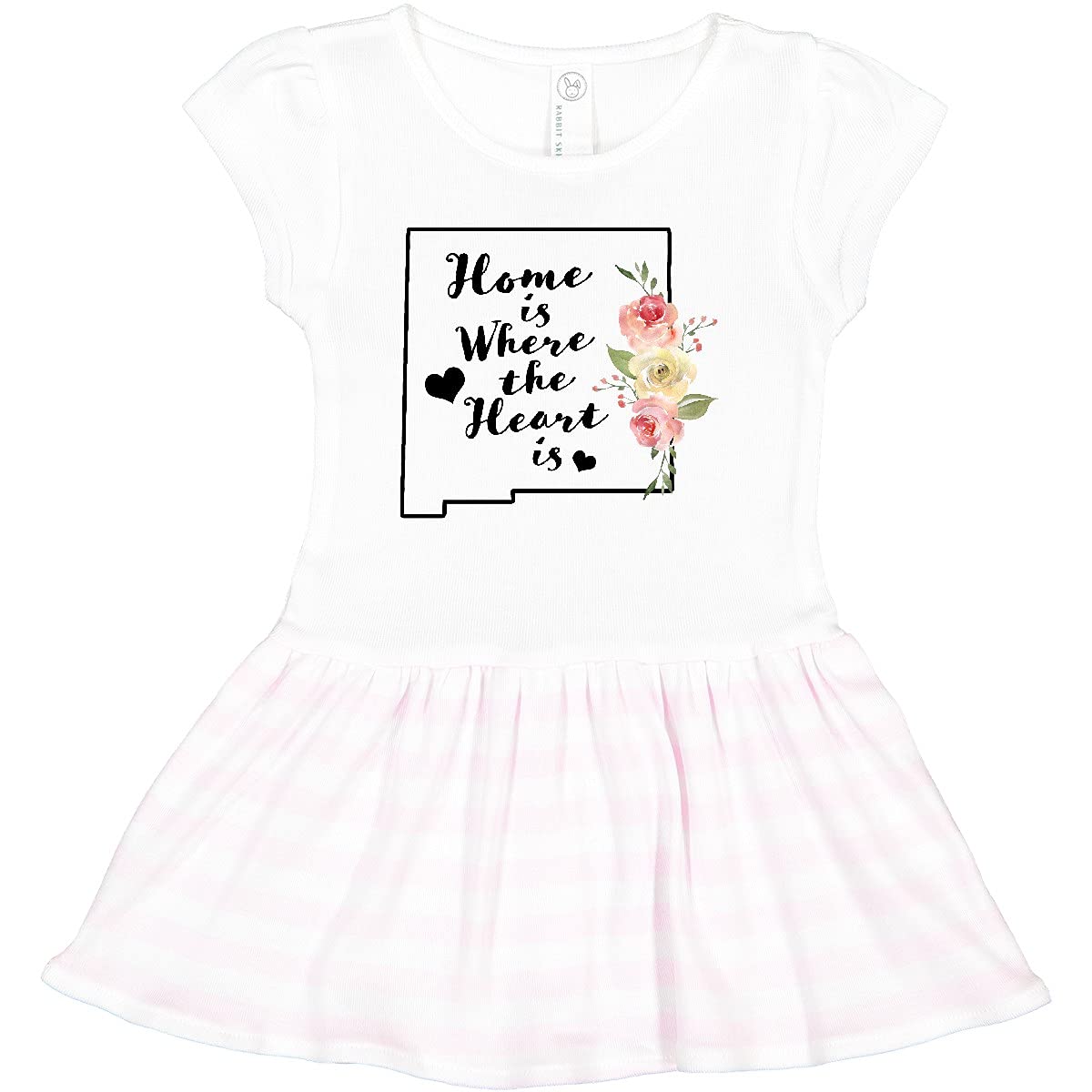 Inktastic New Mexico Home is Where The Heart is Watercolor Print Toddler Dress - Cute Casual Outfit for Girls, Playdates & Family Photos