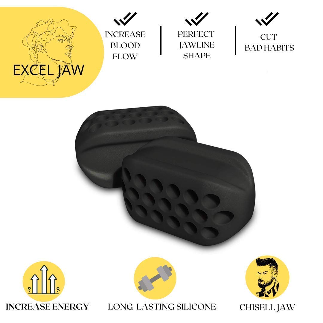 AMZ R US Jaw Exerciser for Men & Women - 40Lbs 2-in-1 Jawline Trainer & Face Slimmer Ball - Define Jaw, Face & Neck Muscles - Beginner Friendly Facial Exercise Device for Toning & Chiseled Look (Home Gym, Office Workout, Travel Fitness)