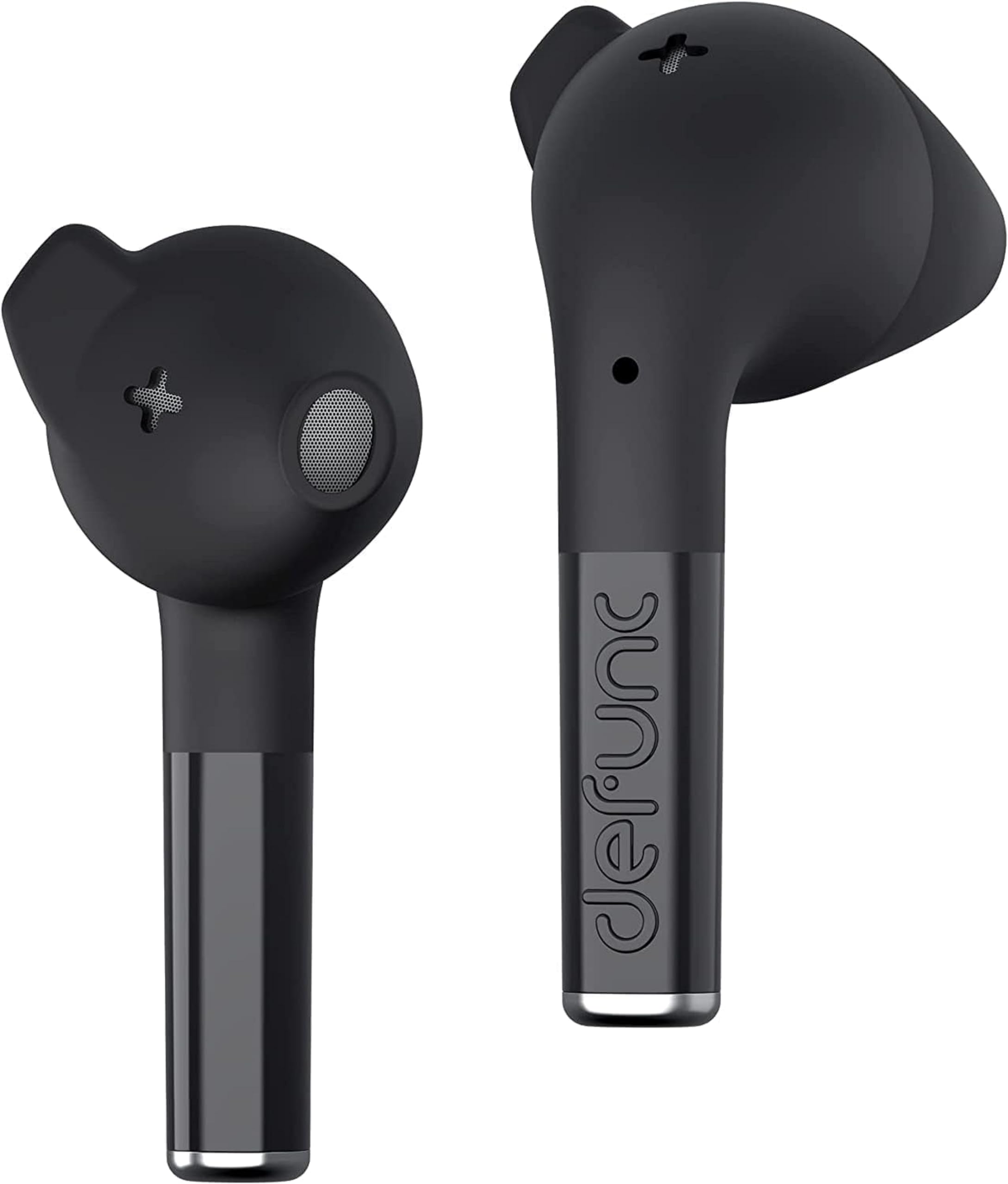 Defunc True Talk Wireless Bluetooth 5.2 Earbuds with Touch Control, IPX4 Sweat Resistant, Noise Cancelling Mic - Perfect for Workouts, Commuting & Hands-Free Calls (Black)