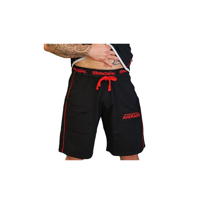 Brachial Shorts Spacy - Black & Red Athletic Running Shorts for Men - Lightweight Breathable Gym Workout Shorts for Jogging, Training & Casual Wear