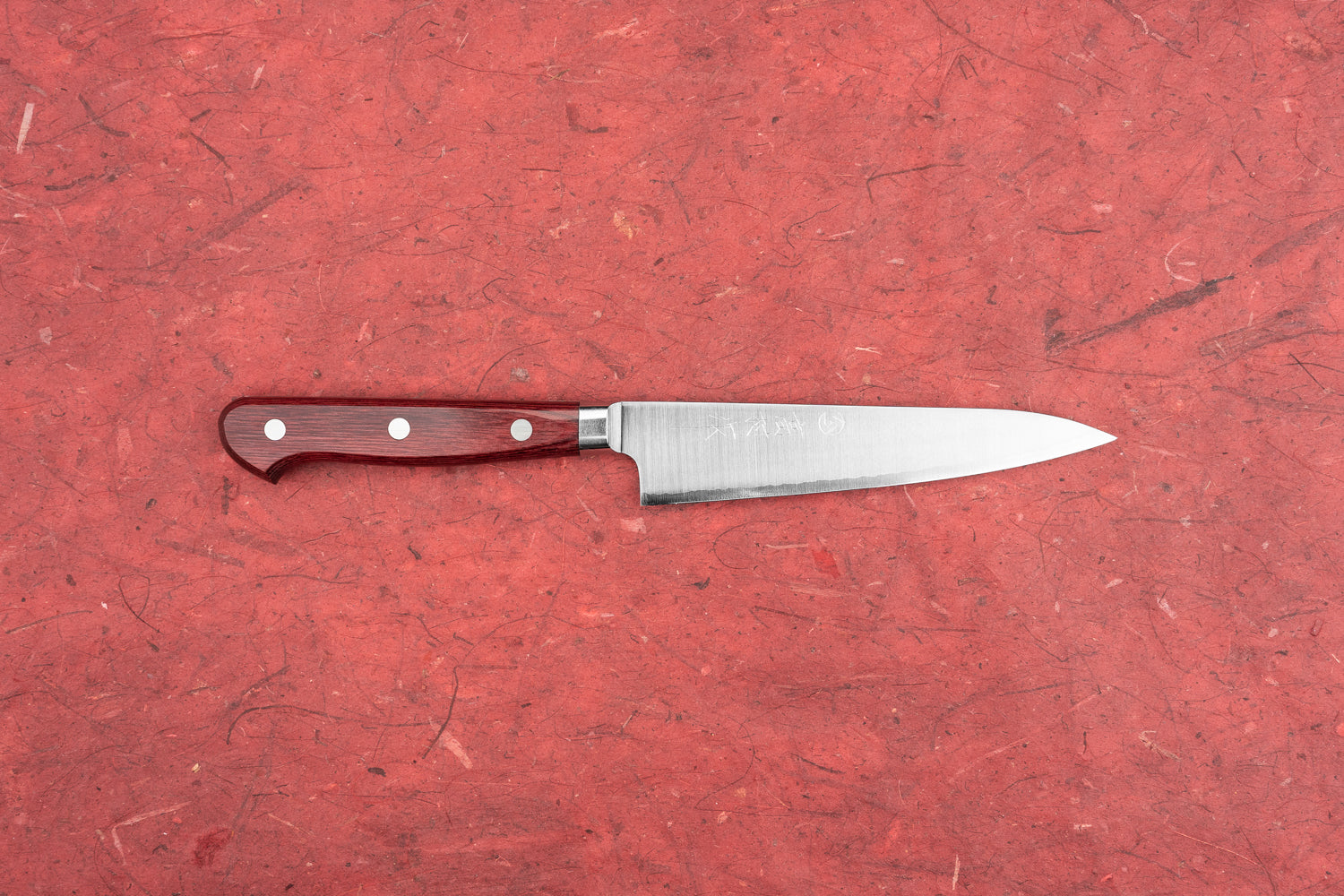 Takamura Akagouhan Petty Knife 130mm - High Carbon Steel Japanese Kitchen Knife for Precision Slicing, Dicing & Garnishing - Perfect for Chefs & Home Cooks