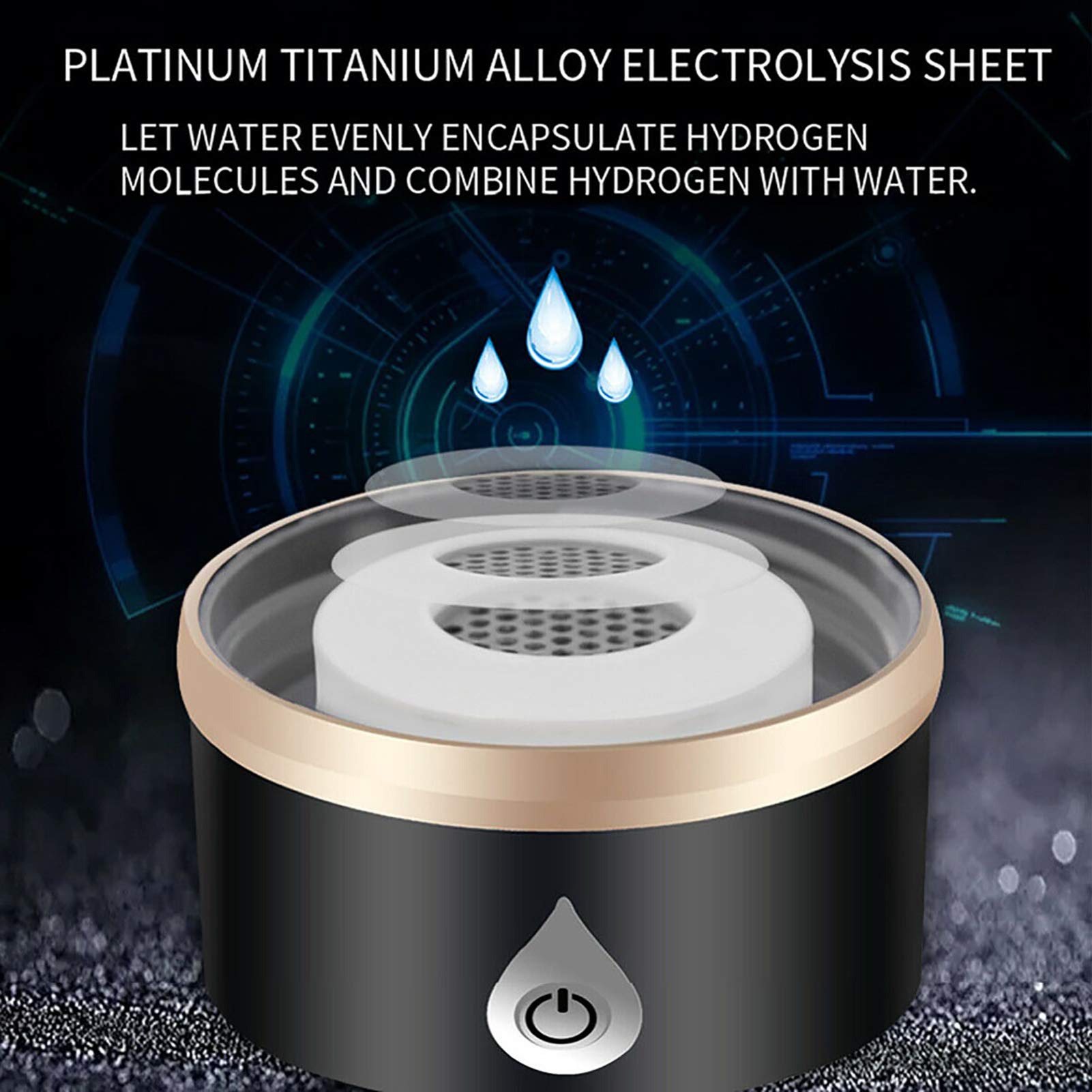 Gaone Portable Hydrogen Water Generator Bottle - 420ML USB Rechargeable Hydrogen-Rich Water Maker (1500PPB) for Hydration, Sports & Wellness | Travel, Gym & Daily Use