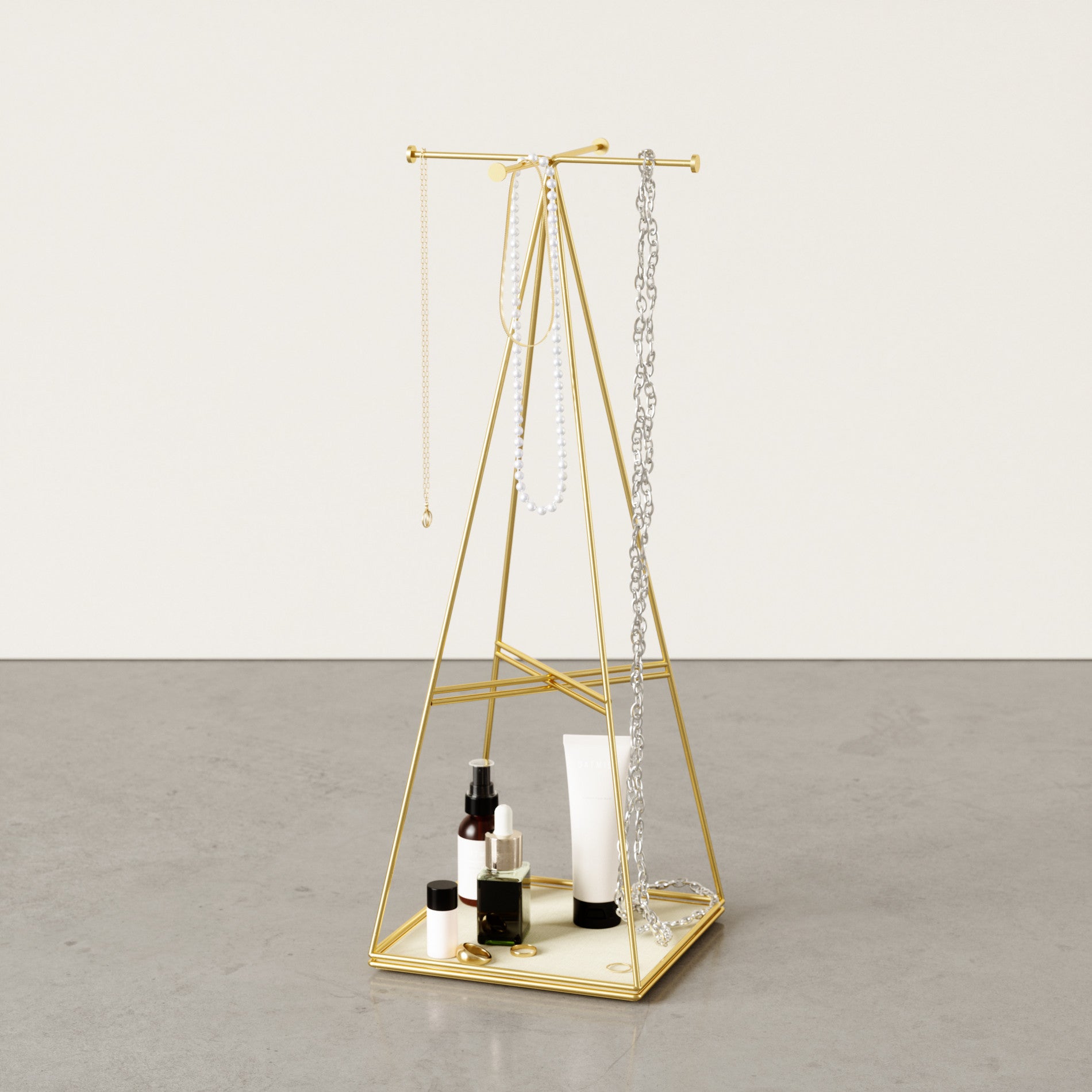 Elegant Prisma Jewelry Stand - Display Organizer for Necklaces, Rings & Bracelets - Perfect for Bedroom, Bathroom & Travel