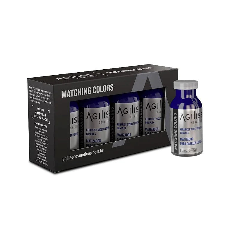 Agilise Professional Color Matching & Tone Restoration Kit - 4x12ml (4x0.4 fl oz) Hair Dye Corrector for Salon & Home Use - Perfect for Fixing Uneven Color & Brassiness